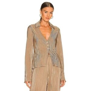 Song of Style Revolve Mara Shirt in Taupe